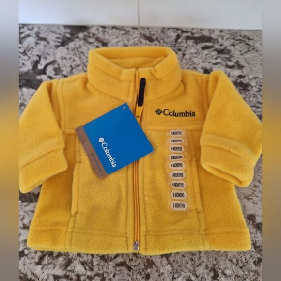 Columbia Infant Yellow Fleece Jacket Size 6m - Picture 1 of 6